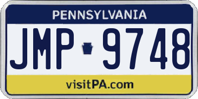 PA license plate JMP9748