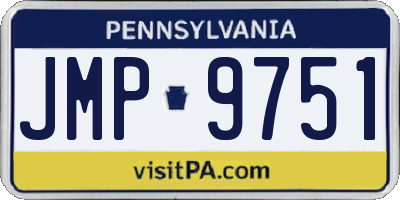 PA license plate JMP9751