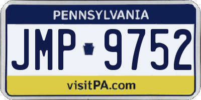 PA license plate JMP9752