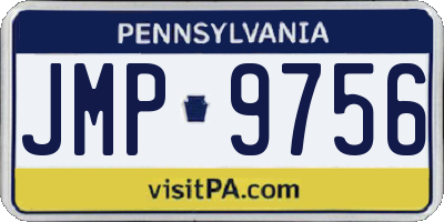 PA license plate JMP9756
