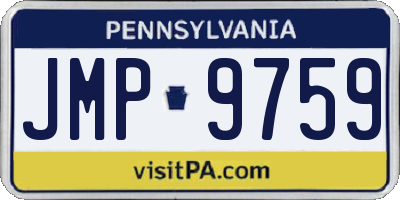 PA license plate JMP9759