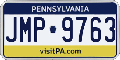 PA license plate JMP9763
