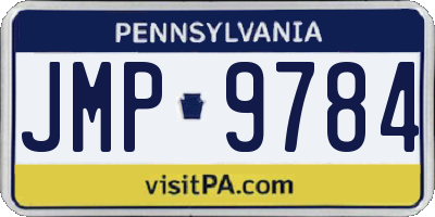 PA license plate JMP9784