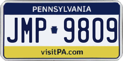 PA license plate JMP9809