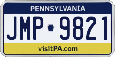 PA license plate JMP9821