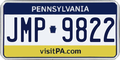 PA license plate JMP9822