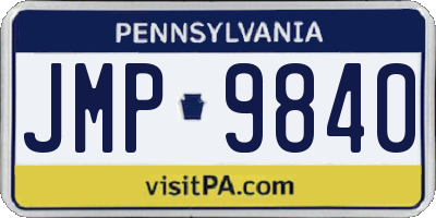 PA license plate JMP9840
