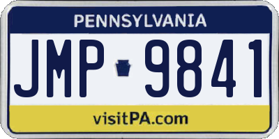 PA license plate JMP9841