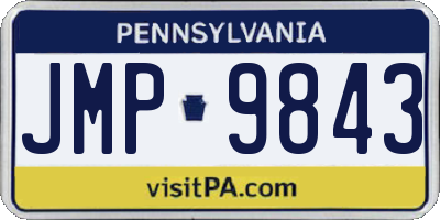 PA license plate JMP9843
