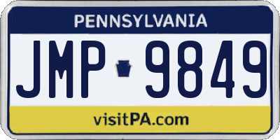 PA license plate JMP9849