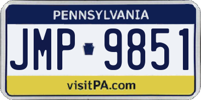 PA license plate JMP9851
