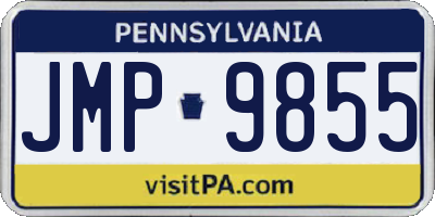PA license plate JMP9855