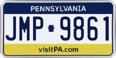 PA license plate JMP9861