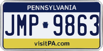 PA license plate JMP9863