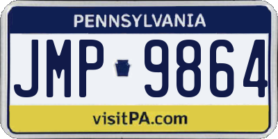 PA license plate JMP9864