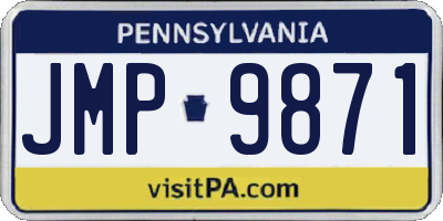 PA license plate JMP9871