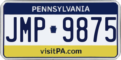PA license plate JMP9875