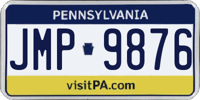 PA license plate JMP9876