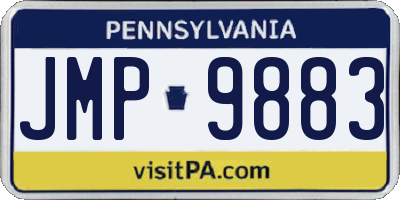 PA license plate JMP9883