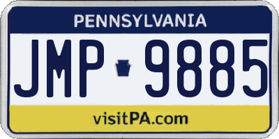 PA license plate JMP9885