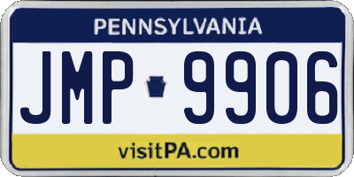 PA license plate JMP9906