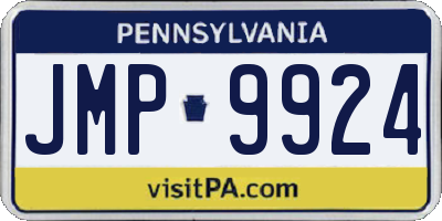 PA license plate JMP9924