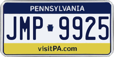 PA license plate JMP9925