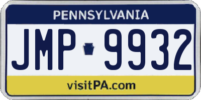 PA license plate JMP9932