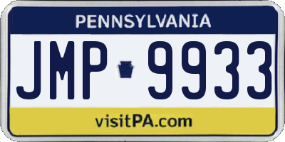 PA license plate JMP9933