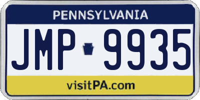 PA license plate JMP9935