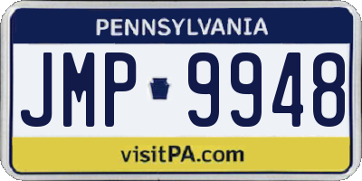 PA license plate JMP9948