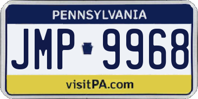 PA license plate JMP9968
