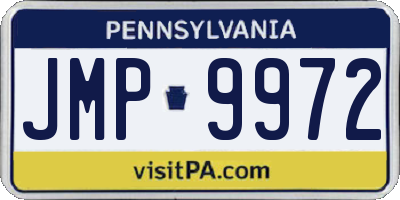 PA license plate JMP9972