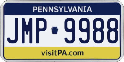 PA license plate JMP9988