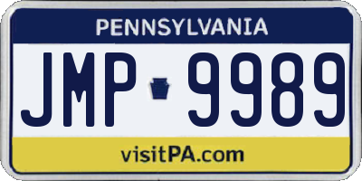 PA license plate JMP9989