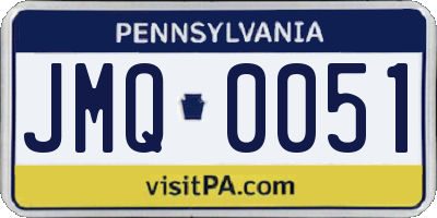 PA license plate JMQ0051