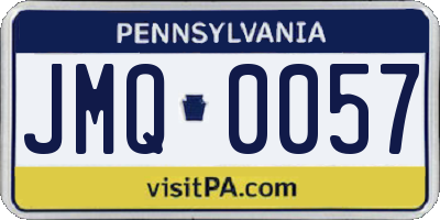PA license plate JMQ0057