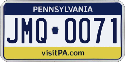 PA license plate JMQ0071