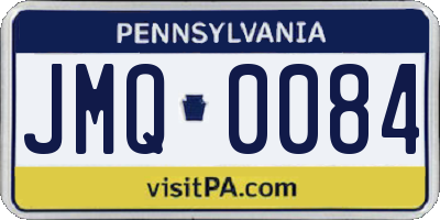 PA license plate JMQ0084