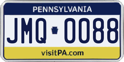 PA license plate JMQ0088