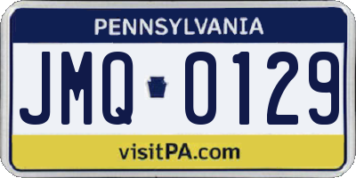 PA license plate JMQ0129