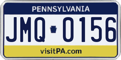 PA license plate JMQ0156