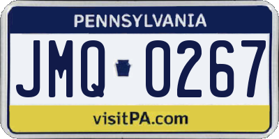 PA license plate JMQ0267