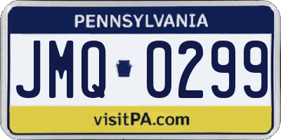 PA license plate JMQ0299