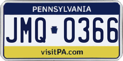 PA license plate JMQ0366