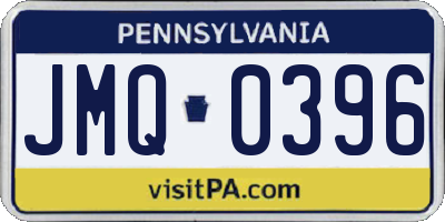 PA license plate JMQ0396