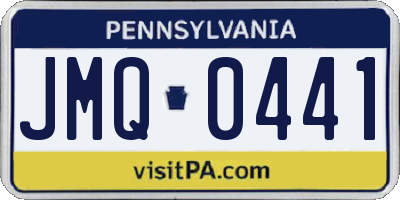 PA license plate JMQ0441