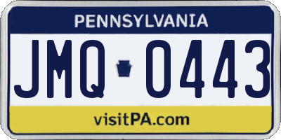 PA license plate JMQ0443