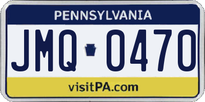 PA license plate JMQ0470