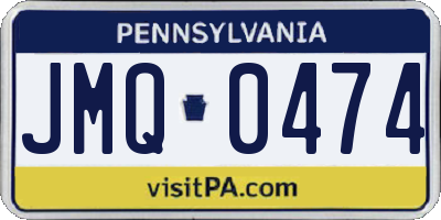 PA license plate JMQ0474